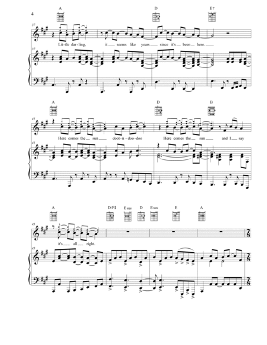 Here Comes The Sun Here Comes The Sun Small Ensemble scores gallery preview page 4