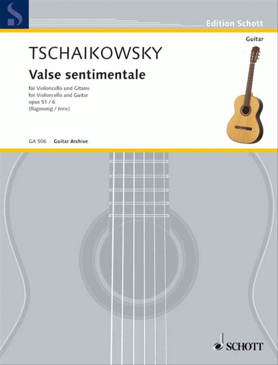 Valse Sentimentale, Op. 51, No. 6 Cello scores gallery preview page 1