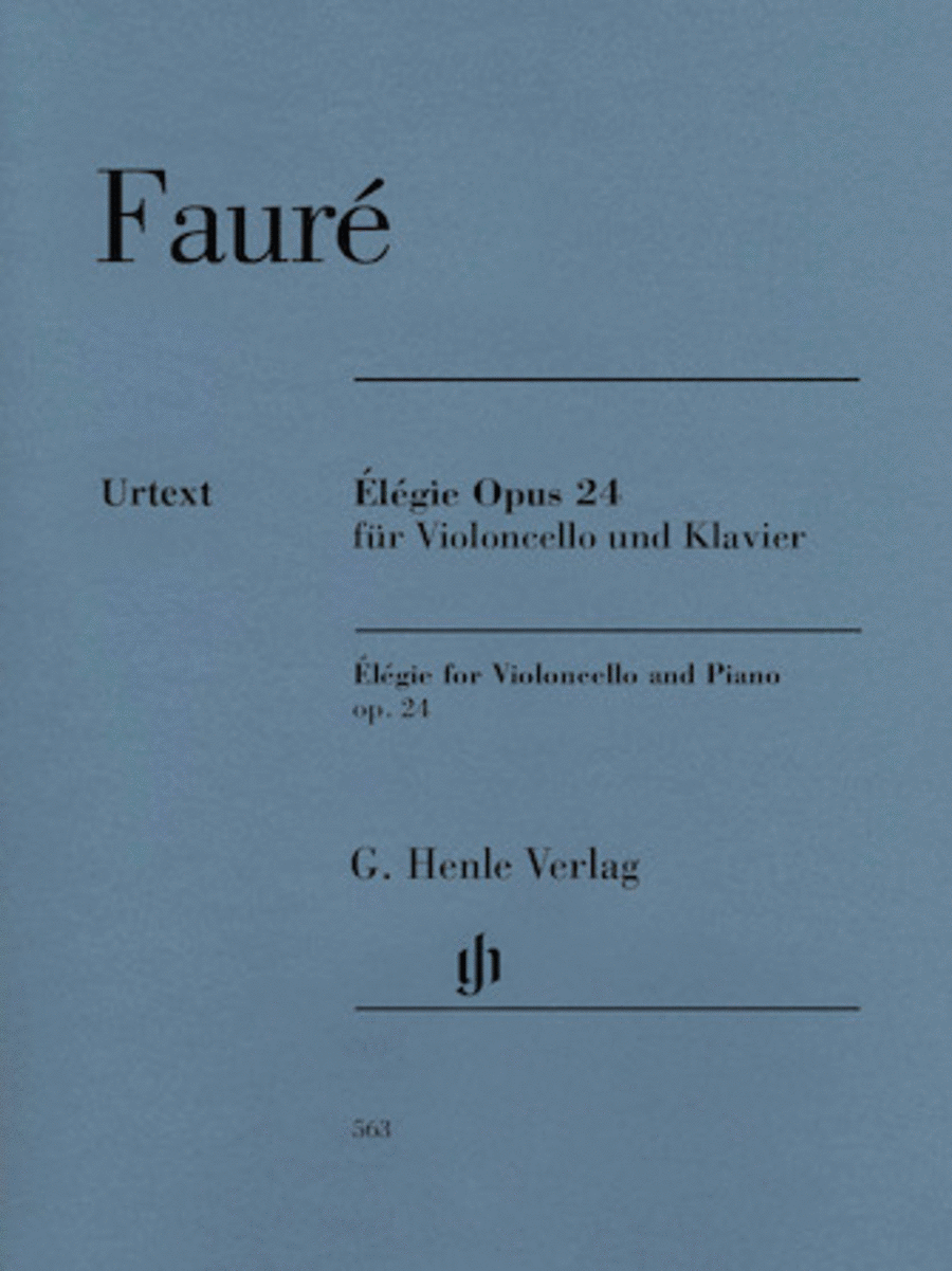 Gabriel Fauré – Élégie for Violoncello and Piano, Op. 24 Piano Accompaniment scores gallery preview page 1