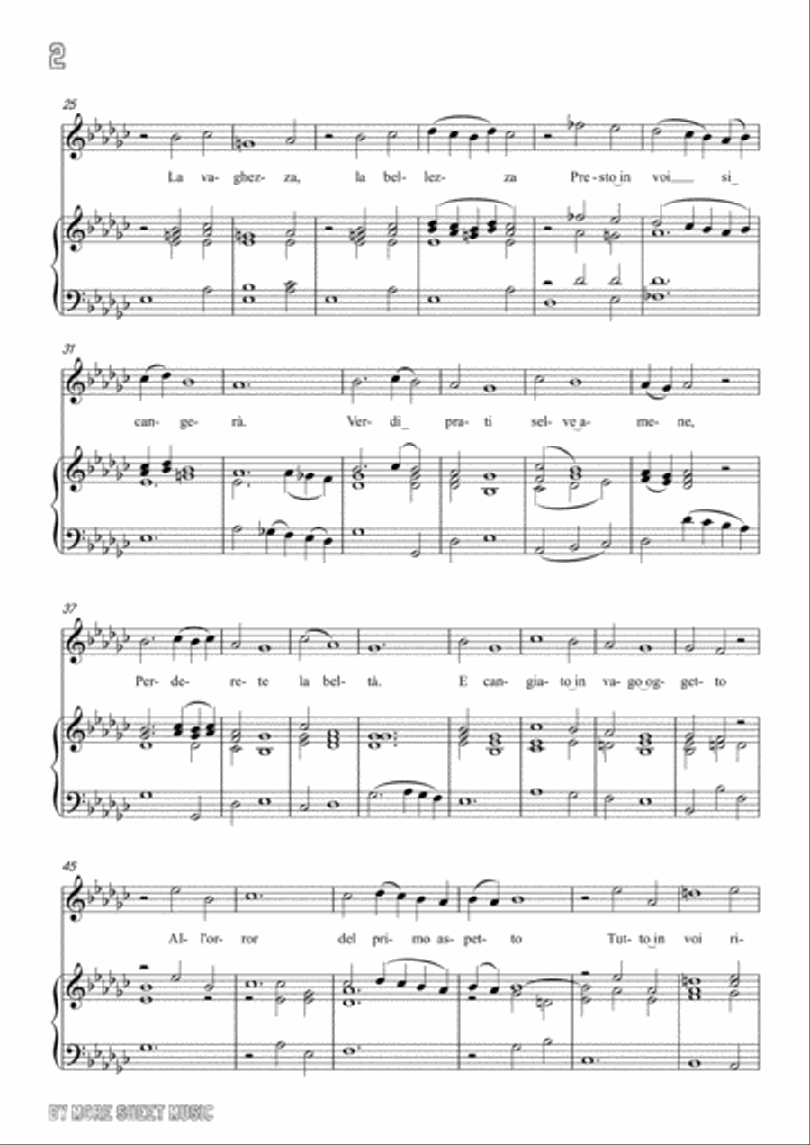 Handel-Verdi prati in G flat Major,for Voice and Piano Voice Solo scores gallery preview page 4