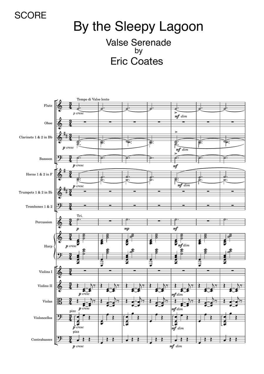 By The Sleepy Lagoon Full Orchestra scores gallery preview page 1