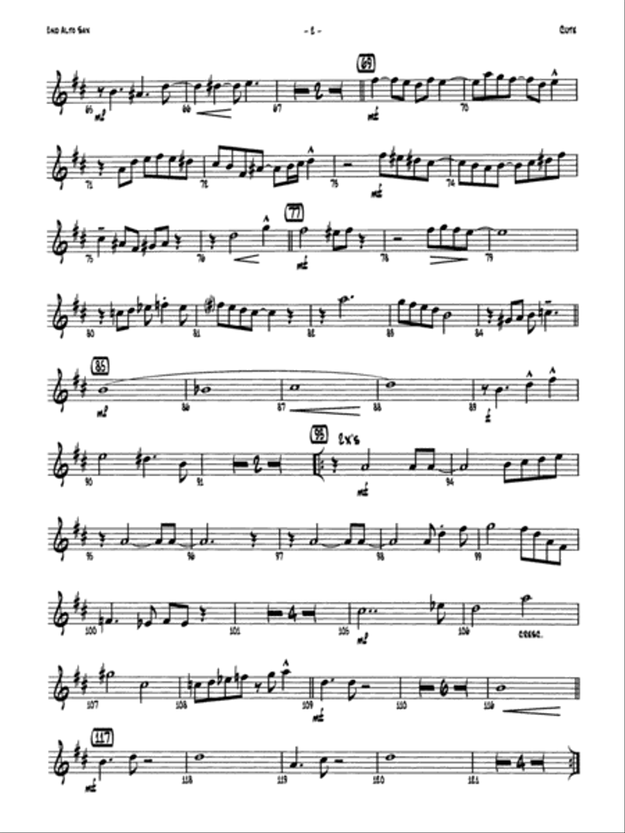 Cute: 2nd E-flat Alto Saxophone Jazz Ensemble scores gallery preview page 2