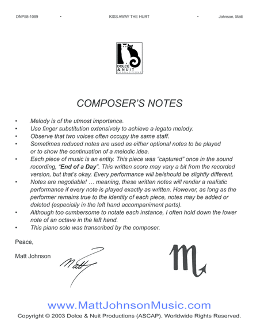 Kiss Away the Hurt Piano Solo scores gallery preview page 2