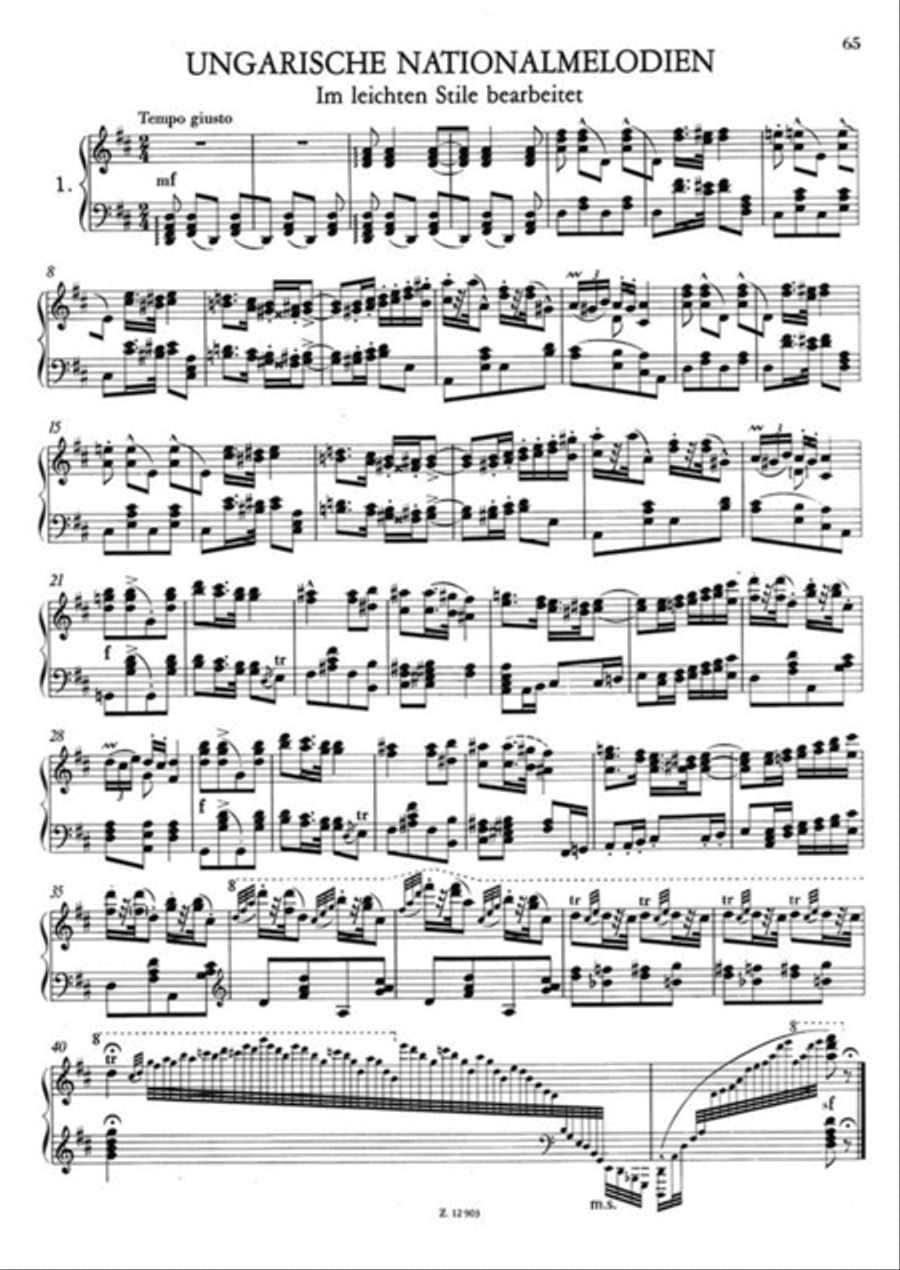 Etüde op 6 - Ungarische Nationalmelodien, Buch der Piano Solo scores gallery preview page 3