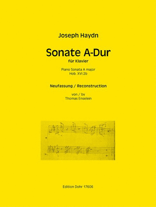 Book cover for Piano Sonata A major Hob.XVI:2b