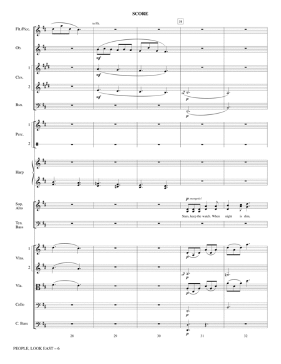 People, Look East - Full Score Choir scores gallery preview page 6