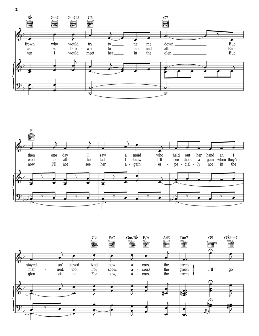 I'll Go Home With Bonnie Jean Piano, Vocal, Guitar scores gallery preview page 2