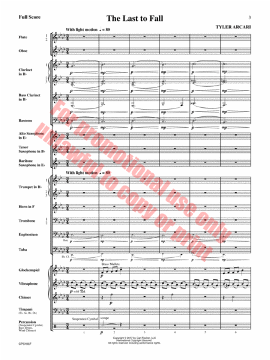 The Last to Fall Concert Band scores gallery preview page 4