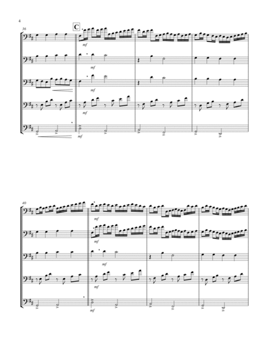 Canon in D (Pachelbel) (D) (Euphonium Quintet - Bass Clef) image number null