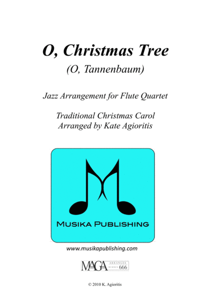 O Christmas Tree (O Tannenbaum) - Jazz Carol for Flute Quartet image number null