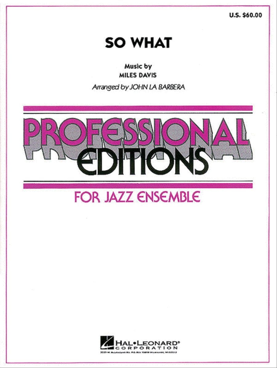 So What Jazz Ensemble scores gallery preview page 1