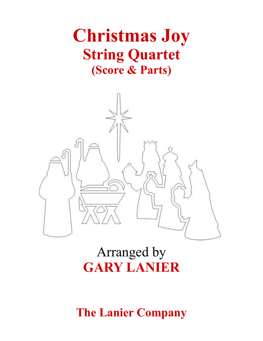 Gary Lanier: CHRISTMAS JOY (String Quartet/Score and Parts) String Quartet scores gallery preview page 1