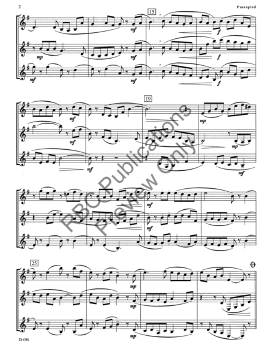 Passepied B-Flat Clarinet scores gallery preview page 5