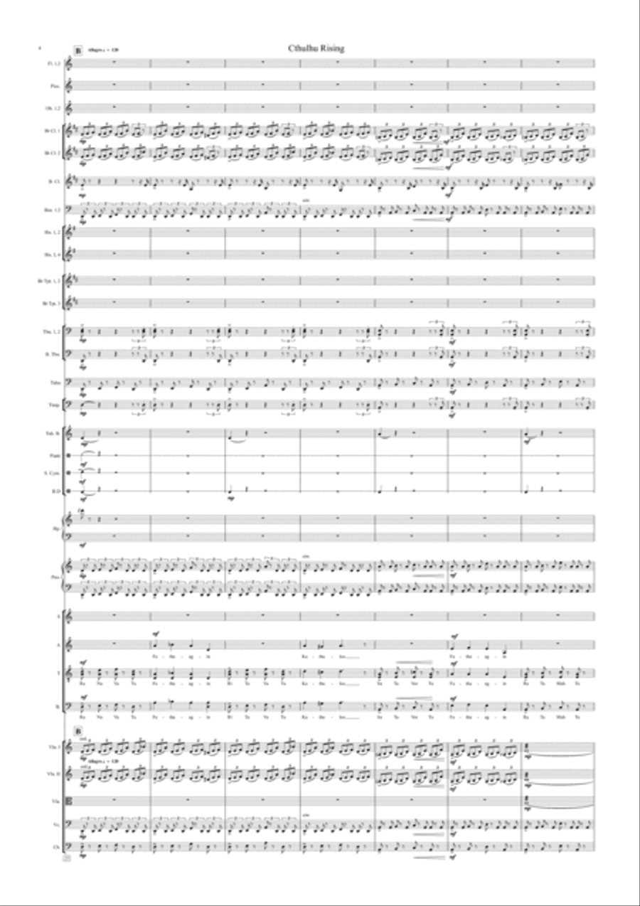 Cthulhu Rising Cthulhu Rising Full Orchestra scores gallery preview page 4