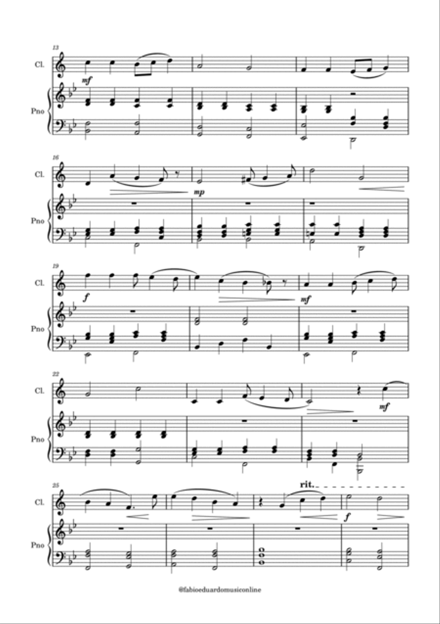 Pomp and Circumstance B-Flat Clarinet scores gallery preview page 2
