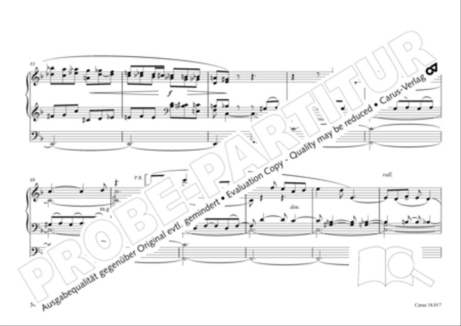 Tournemire: Funf Improvisationen fur Orgel solo Organ Solo scores gallery preview page 54