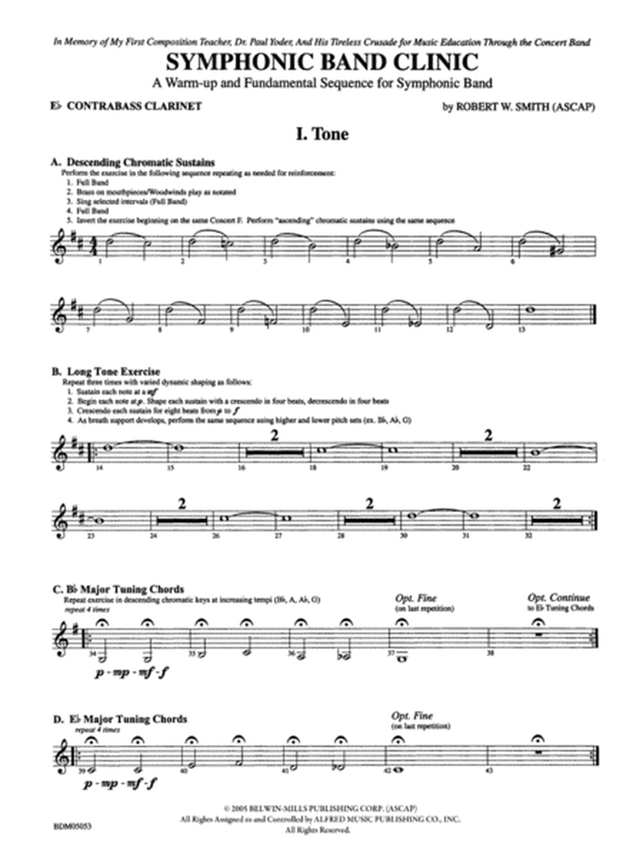 Symphonic Band Clinic: E-flat Contrabass Clarinet