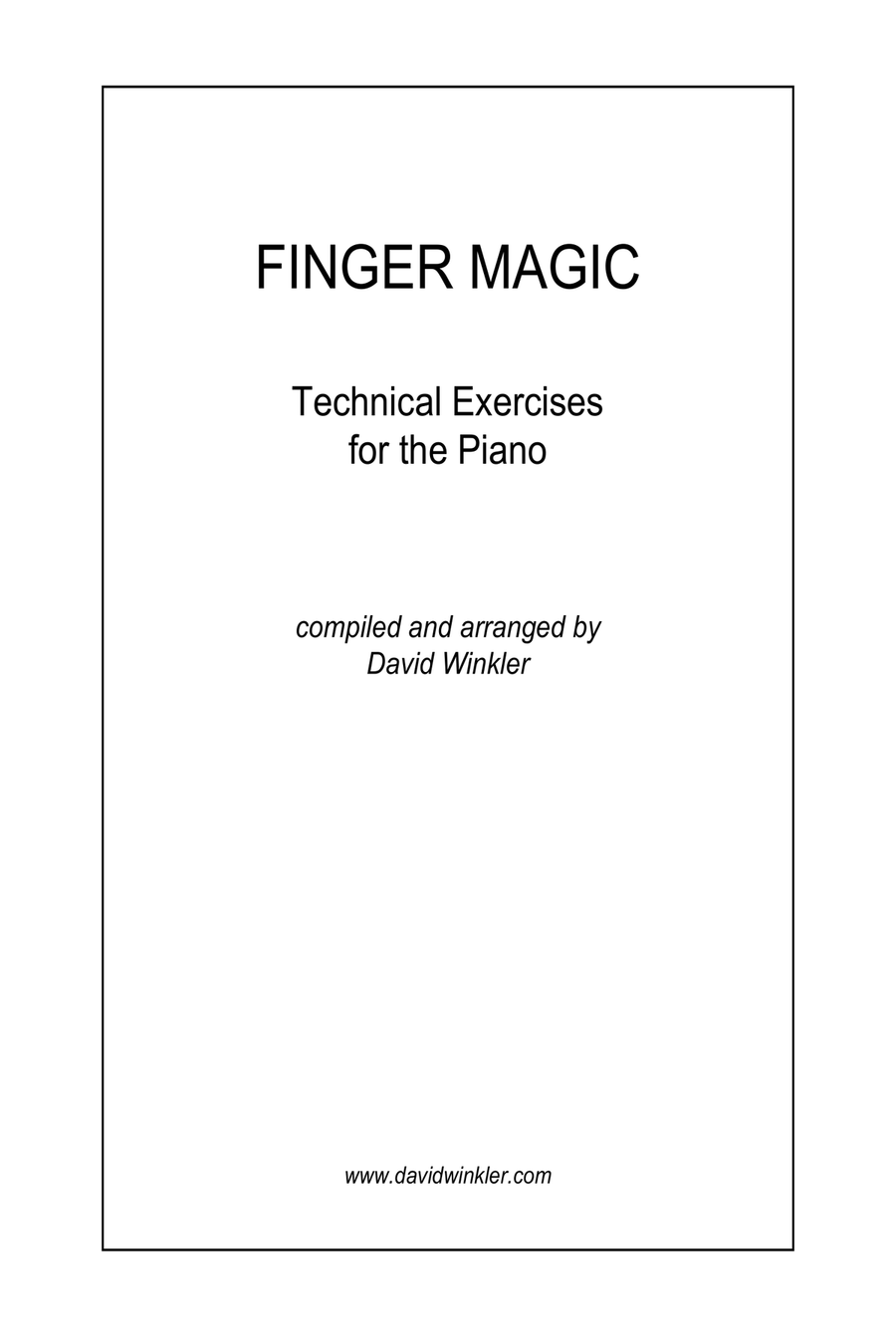 Finger Magic: Technical Exercises for the Piano Piano Method scores gallery preview page 1