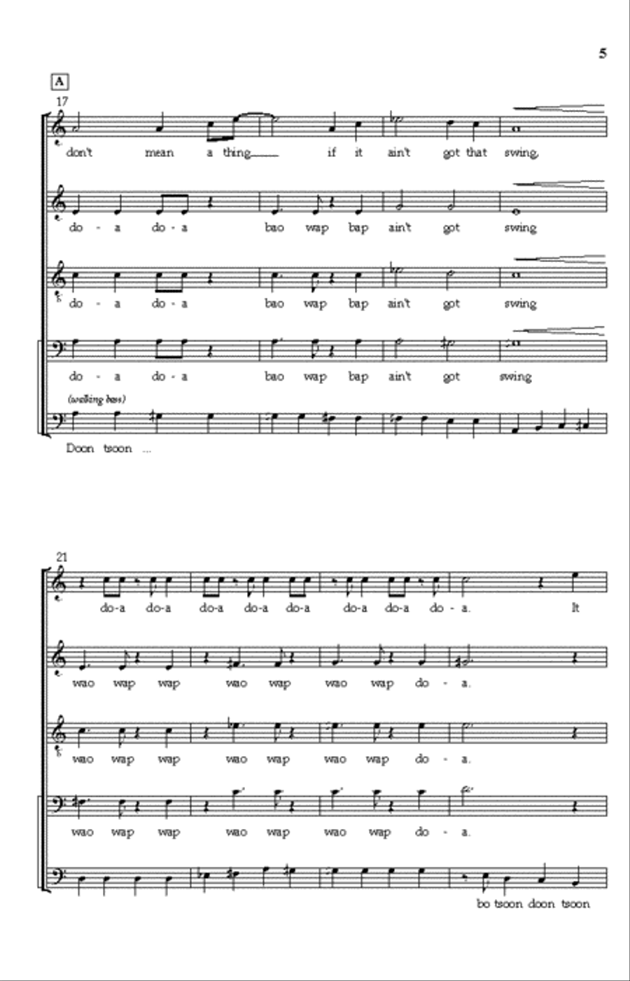 It Don't Mean a Thing Choir scores gallery preview page 4