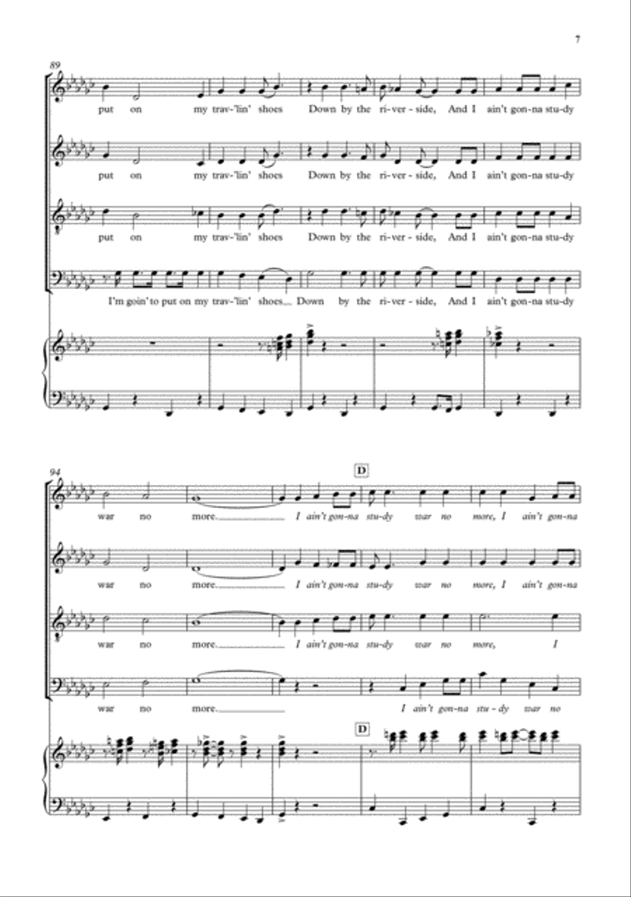 Down by the riverside Divisi scores gallery preview page 4