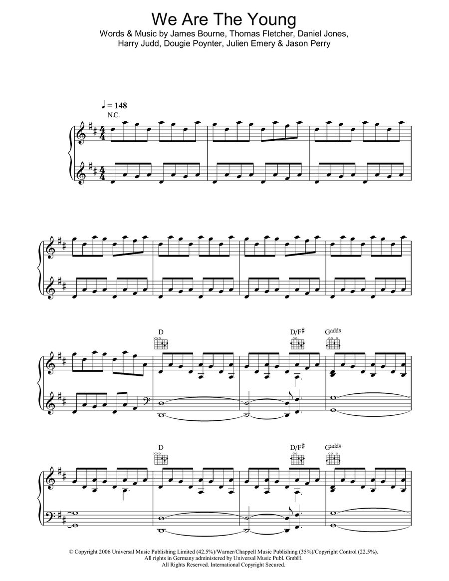 We Are The Young We Are The Young Acoustic Guitar scores gallery preview page 1