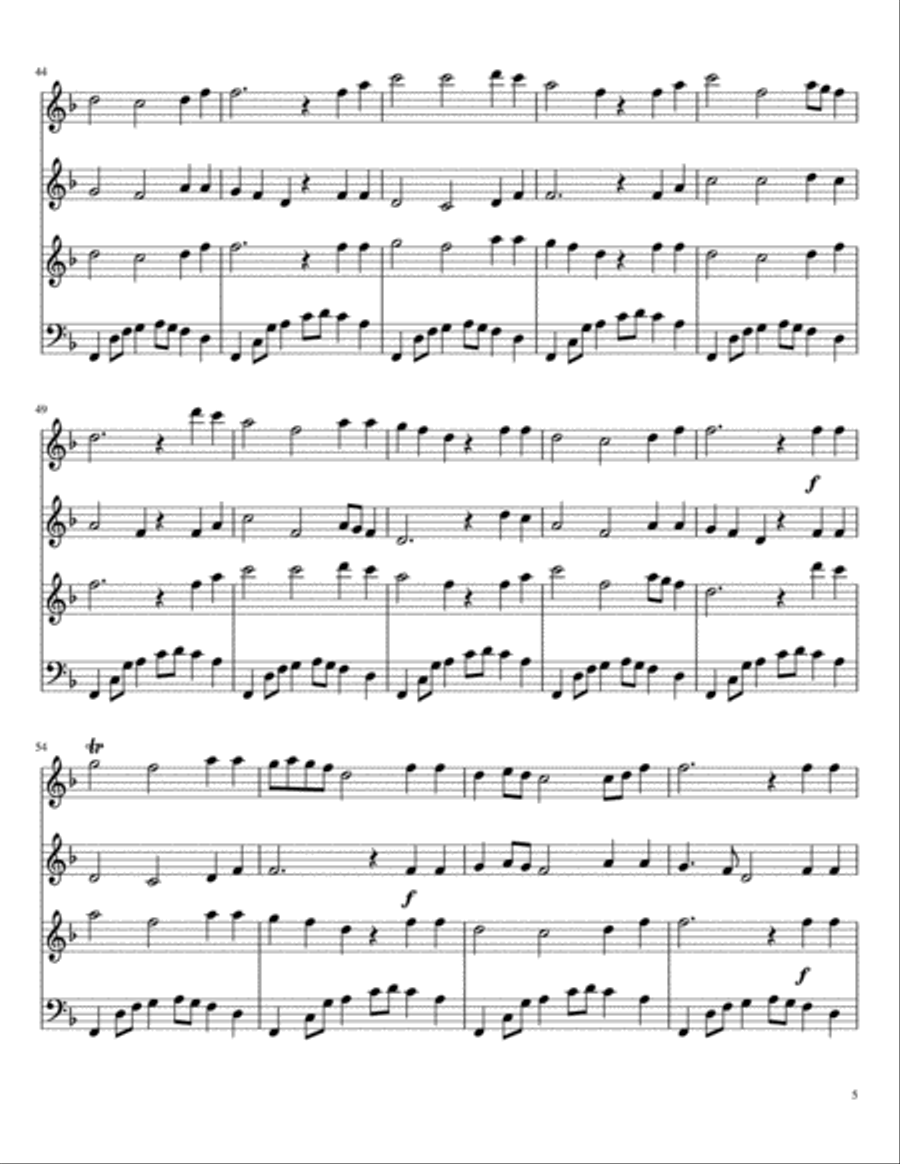 Three Meditations on Beach Spring (Flute, Oboe, and Piano with parts) Woodwind Duet scores gallery preview page 5