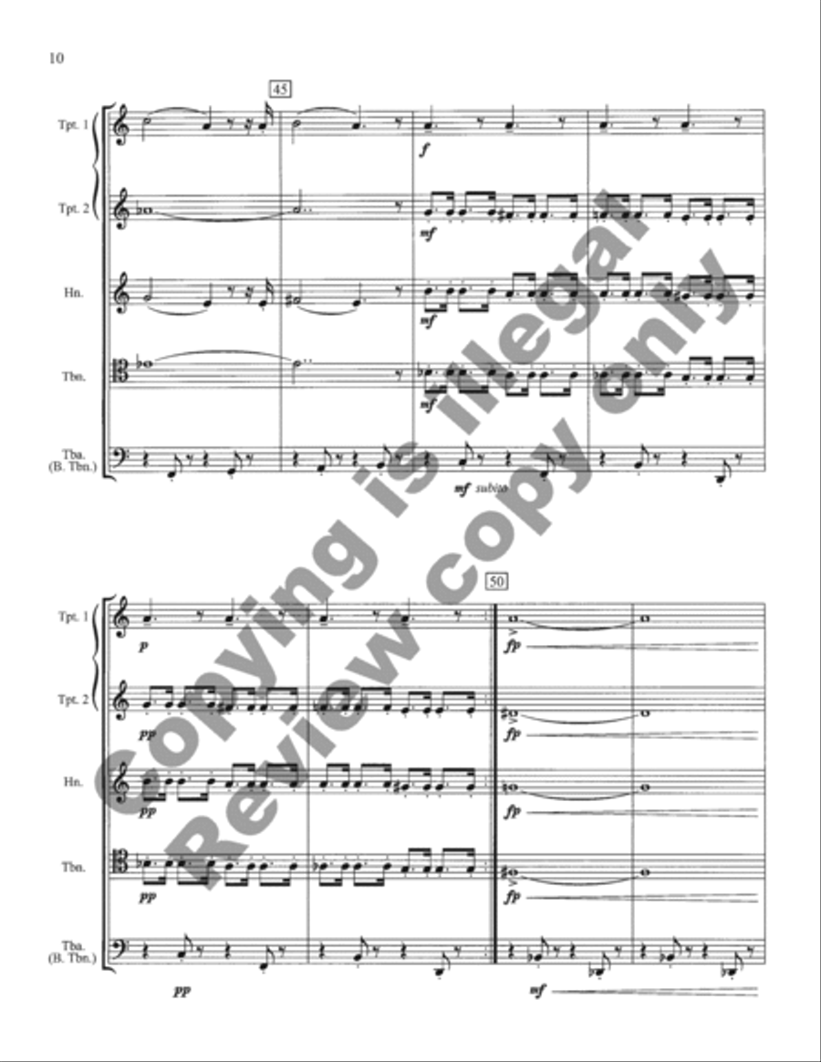 Inaugural Marches Brass Quintet scores gallery preview page 7