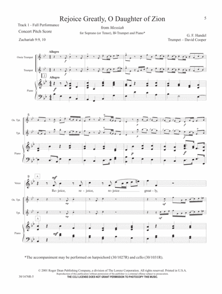 Festive Arias for Soprano or Mezzo Soprano and Trumpet