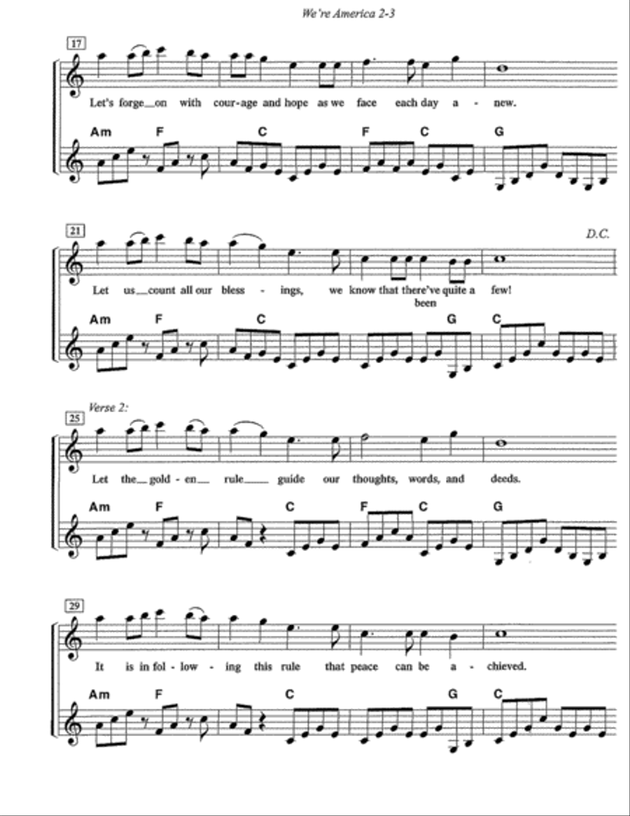 We're America Choir scores gallery preview page 2