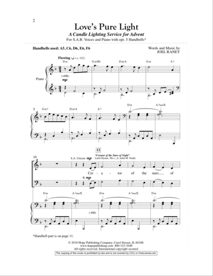 Love's Pure Light 3-Part scores gallery preview page 12