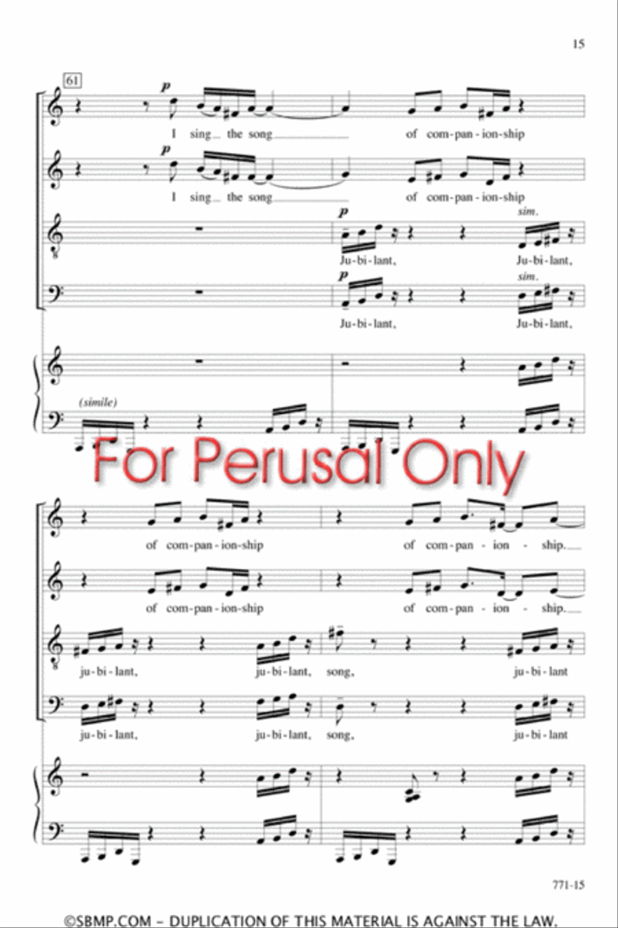 My Spirit Is Uncaged - SATB Octavo 4-Part scores gallery preview page 14