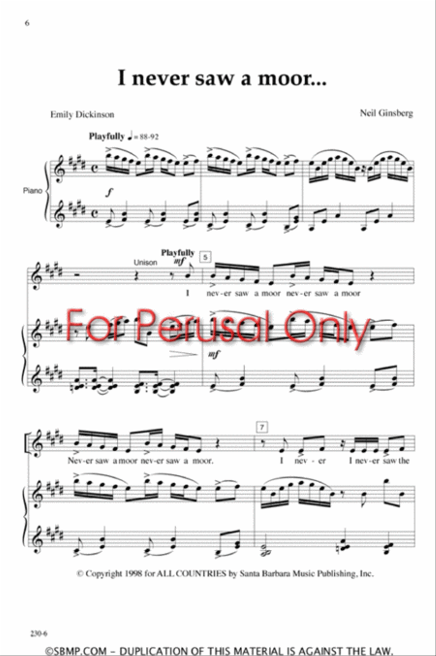 Two Poems of Emily Dickinson - SA Octavo SA scores gallery preview page 5