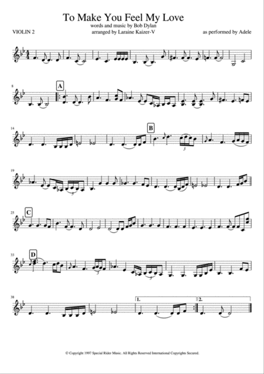 Make You Feel My Love Large Ensemble scores gallery preview page 2