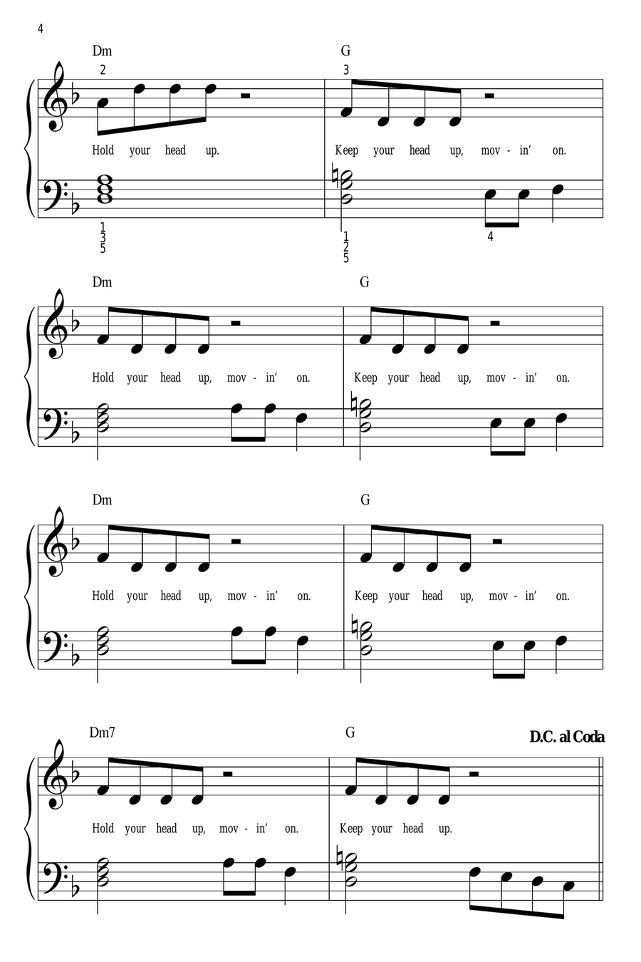 Sweet Dreams (Are Made Of This) Easy Piano scores gallery preview page 4