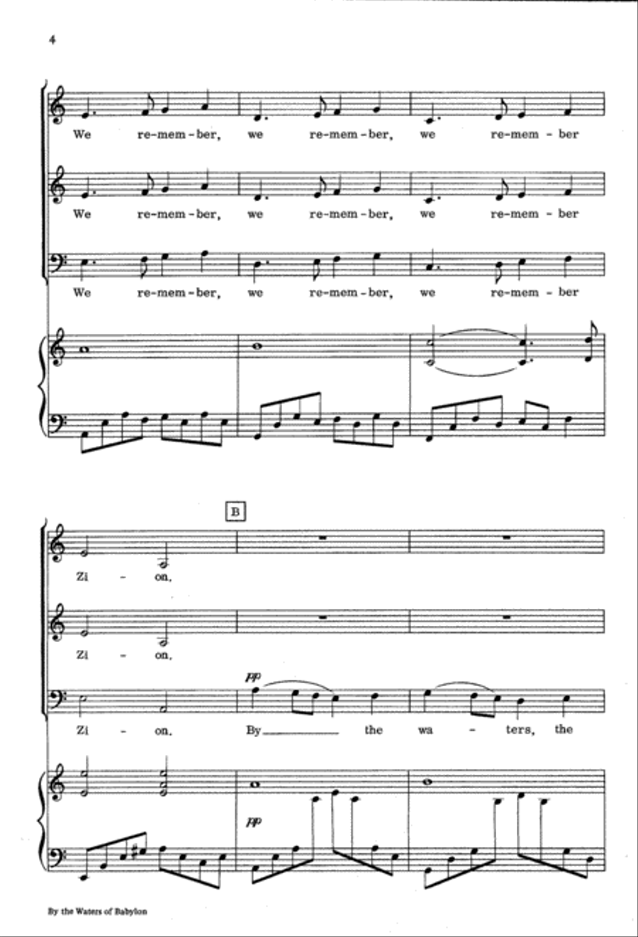 By the Waters of Babylon 3-Part scores gallery preview page 4