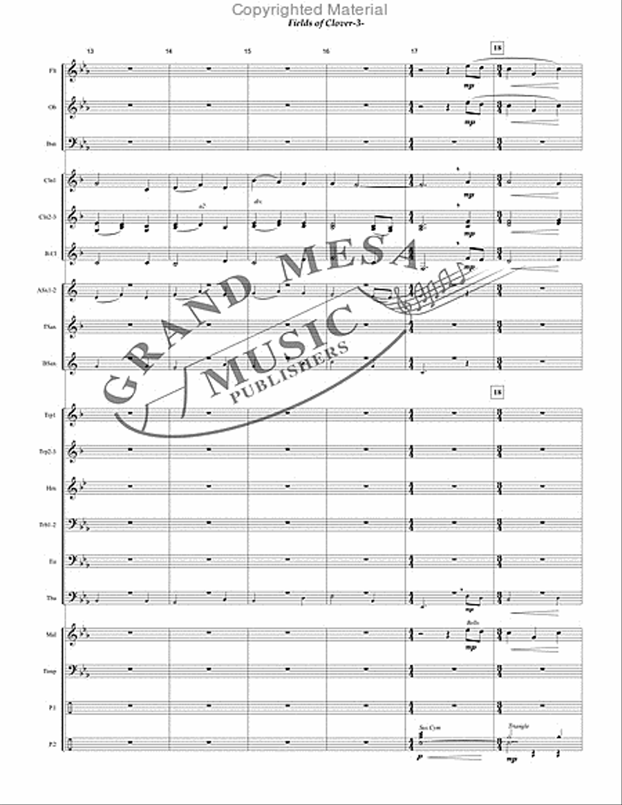 Fields of Clover Concert Band scores gallery preview page 4