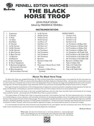 Book cover for Black Horse Troop: Score