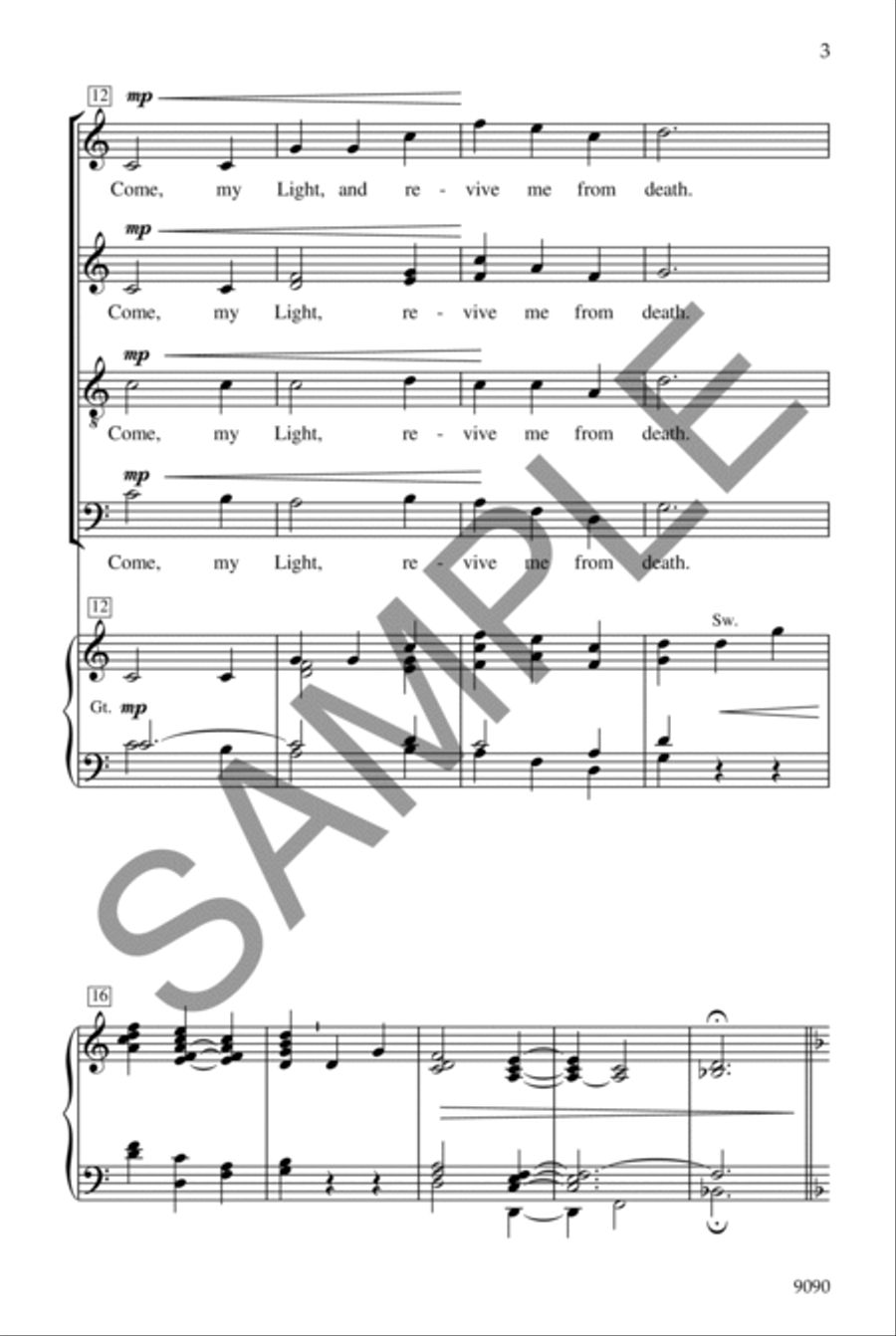 Come, My Light Come, My Light 4-Part scores gallery preview page 4