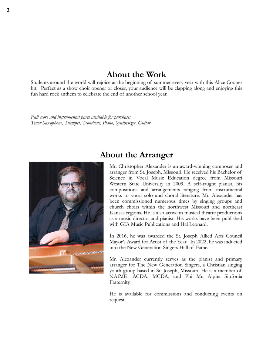 School's Out 4-Part scores gallery preview page 2