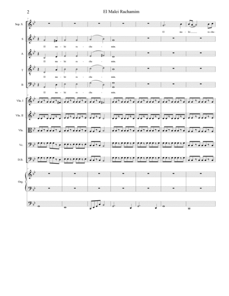 El Malei Rachamim (Soprano Solo and SATB) (Full Score) image number null