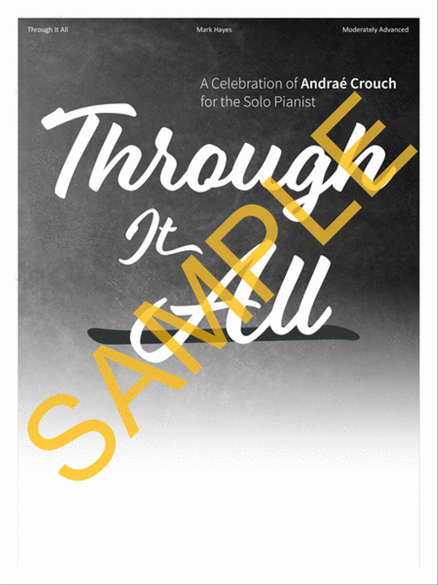 Through It All Piano Solo scores gallery preview page 2