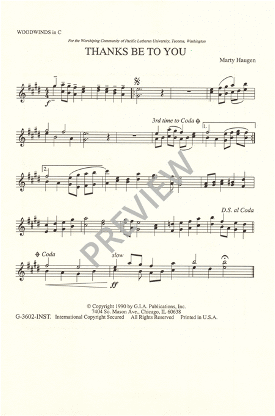 Thanks Be to You 4-Part scores gallery preview page 7
