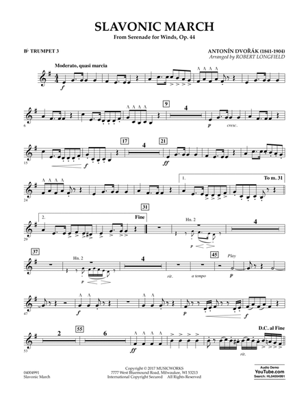 Slavonic March (from Serenade for Winds, Op. 44) - Bb Trumpet 3