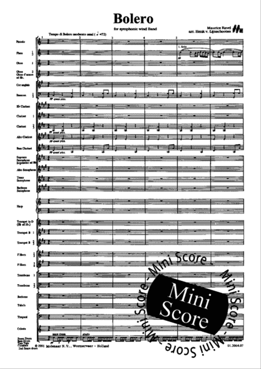 Bolero Concert Band scores gallery preview page 5