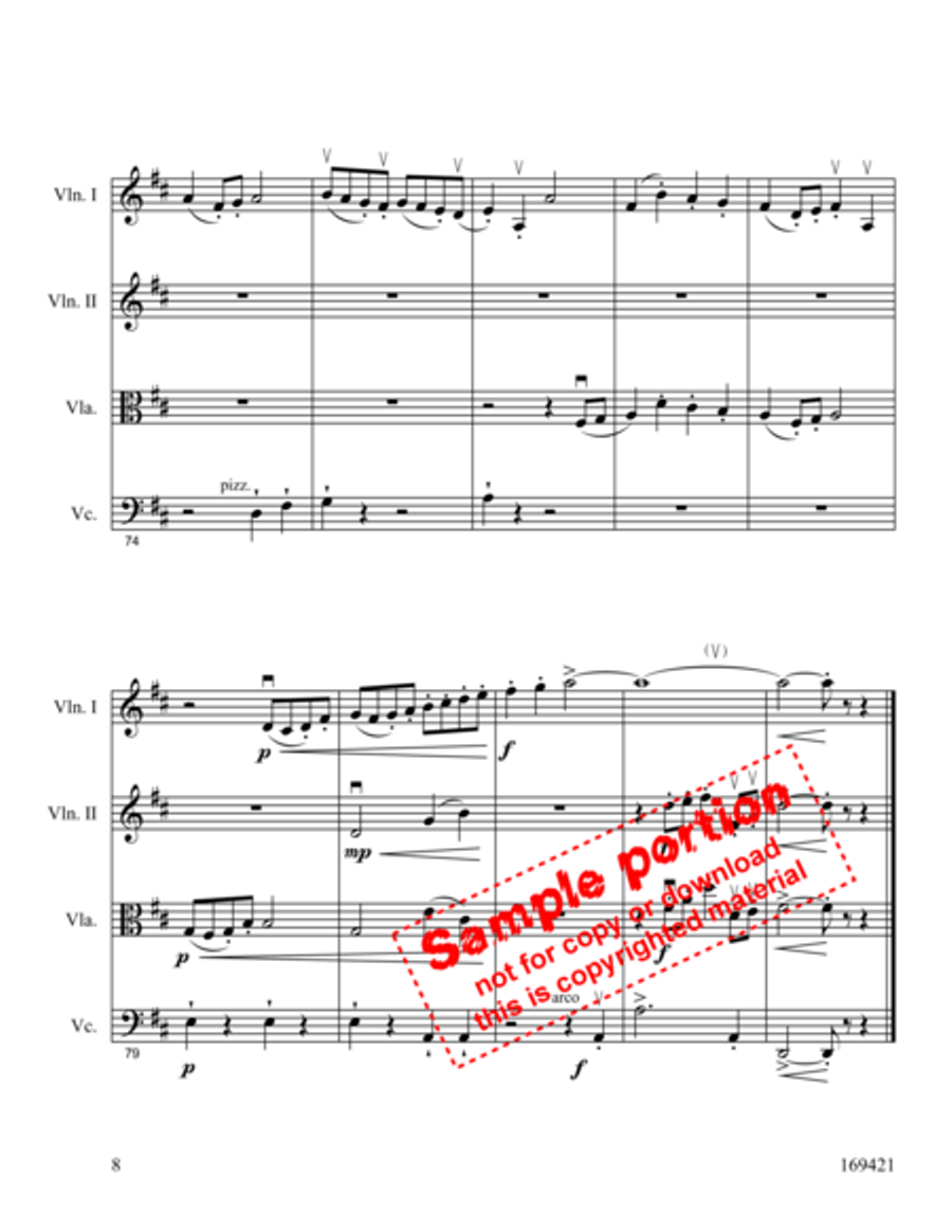 I Sing The Mighty Power I Sing The Mighty Power String Quartet scores gallery preview page 5