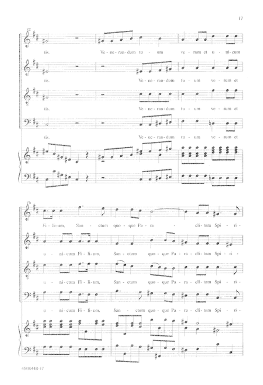 Te Deum Choral Score 4-Part scores gallery preview page 19