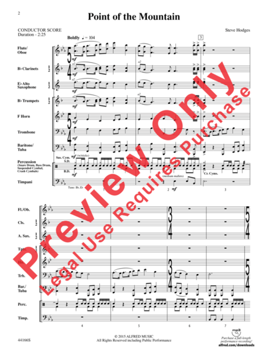 Point of the Mountain Concert Band scores gallery preview page 3