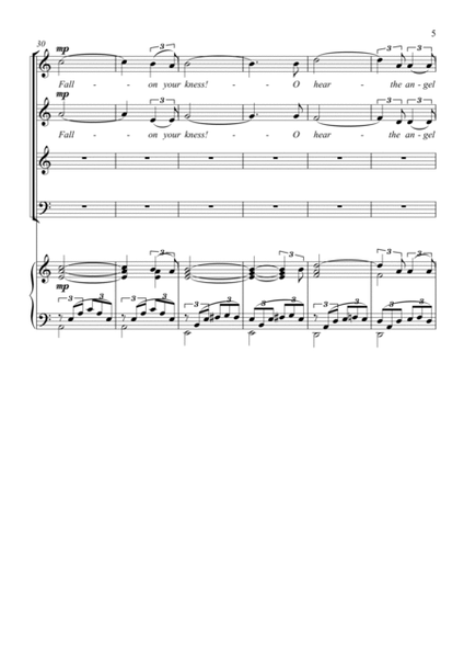 O Holy Night for SATB Choir and Piano image number null