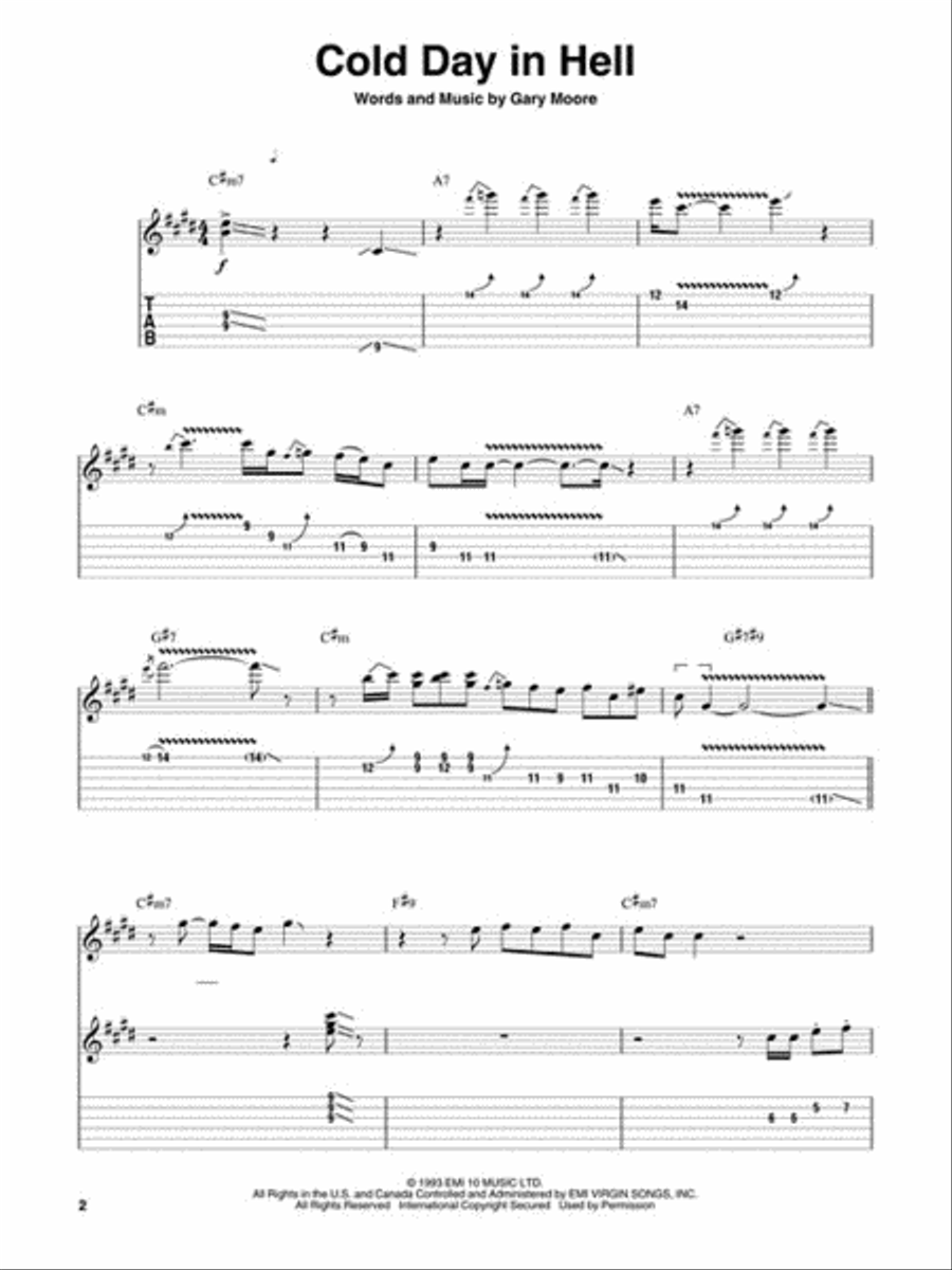 Gary Moore Electric Guitar scores gallery preview page 3