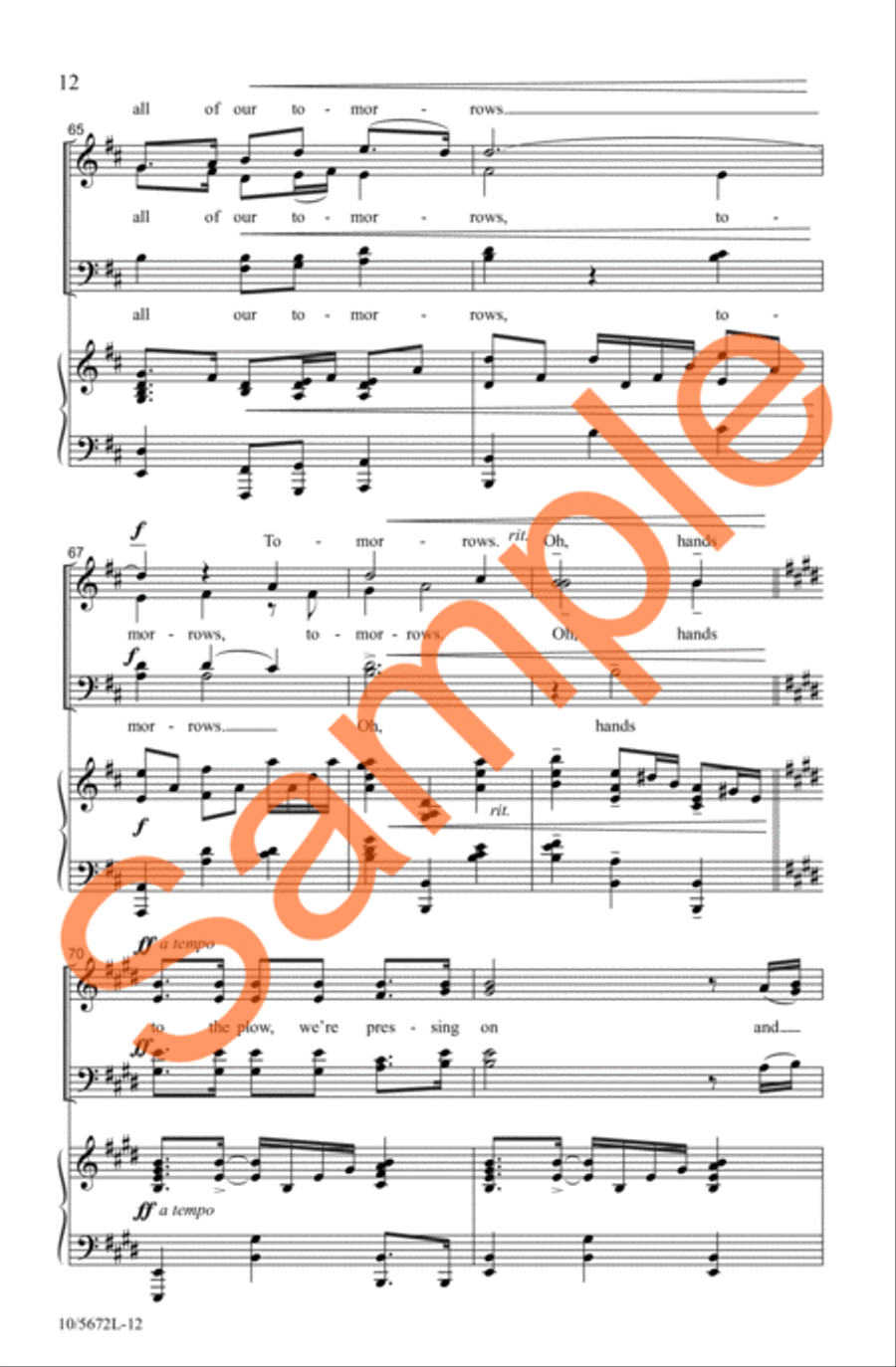 All of Our Tomorrows All of Our Tomorrows 4-Part scores gallery preview page 12
